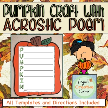 Preview of Pumpkin Craft with Acrostic Poem