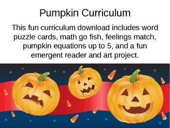 Preview of Pumpkin Curriculum