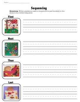 Preview of Fall Leaves Fall by Zoe Hall Sequencing Worksheet