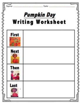 Preview of Pumpkin Day by Candice Ransom Sequencing Worksheet