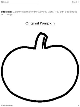 Pumpkin Design - A Following Directions Activity (Free) by iHeartLiteracy