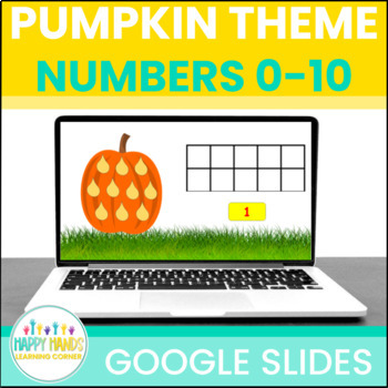Preview of Pumpkin Digital Math Resource Ten Frames for Numbers 0-10 