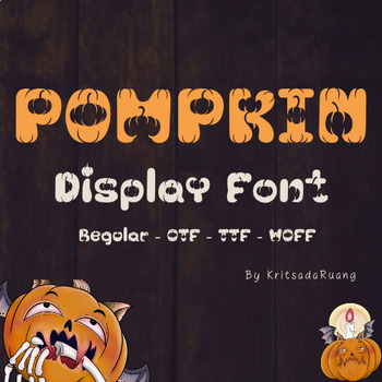 Preview of Pumpkin Display Font -File Downloads for OTF, TTF and WOFF