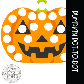 Preview of Pumpkin Dot-to-Dot - Play Dough - Dot-to-Dot Markers