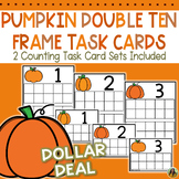 Pumpkin Double Ten Frame Counting Task Cards | Fall Math T