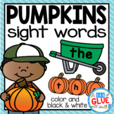 Pumpkin Editable Sight Word Activity