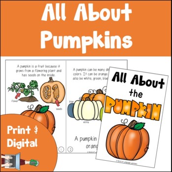 Preview of Pumpkin Emergent Reader and Decodable Book | Print and Digital