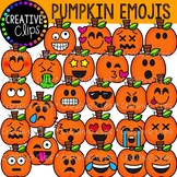 Pumpkin Emoji Clipart {Halloween Clipart}