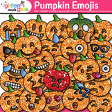 Pumpkin Emoji Clipart Halloween Emoticons Clip Art Black &
