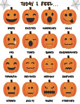 Preview of Pumpkin Emotions-FREEBIE