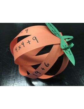 Preview of Pumpkin Equations Craftivity
