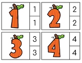 Pumpkin Errorless Clip Cards: Shapes, Number ID, Quantities to 10