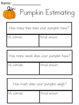 Preview of Pumpkin Estimating