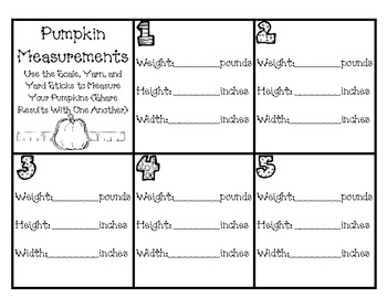 Pumpkin Weight Estimation Chart