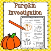 Pumpkin Exploration Science Worksheet * Freebie **