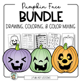 Pumpkin Face Coloring & Drawing Bundle