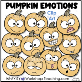 Pumpkin Emotions Faces - Fall Autumn Clip Art