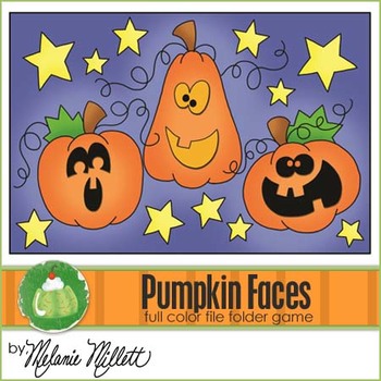 Pumpkin Faces File Folder Game by Melanie Millett | TpT