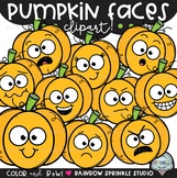 Pumpkin Faces Clipart {pumpkin clipart}