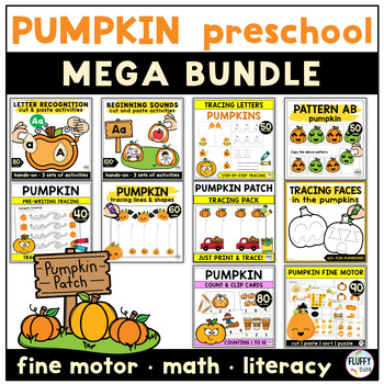 Preview of Pumpkin Theme Fall Activities for Toddler and Preschool BUNDLE