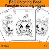 Pumpkin Fall Coloring Pages - Autumn November Coloring Sheets