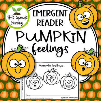 Preview of Pumpkin Feelings Emergent Reader