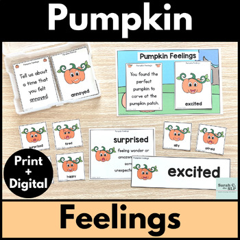 Preview of Pumpkin Feelings or Emotions Activities for Language Therapy & Halloween
