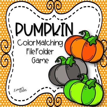 File Folder Game Activity Set Teaching Supplies Laminated Pumpkin Match 