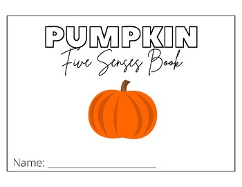 Preview of Pumpkin Five Senses Booklet