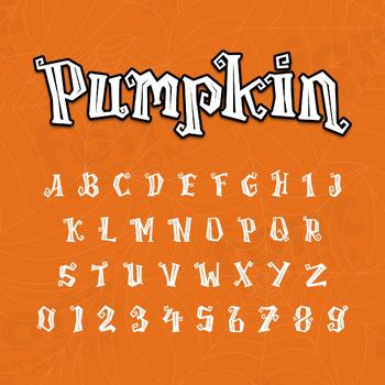 Preview of Pumpkin Font | Halloween Letters | FontStation