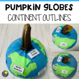 Pumpkin Globes Continent Outlines