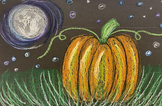 Pumpkin Harvest Moon Quick/Easy Art Project!