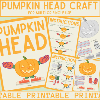 Preview of Pumpkin Head Craft: FOLLOWING DIRECTIONS & LOCATION CONCEPTS