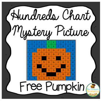 Preview of Free Pumpkin Math - Hundreds Chart Picture