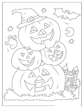 Pumpkin Illustration Coloring Page by ZAOUI Nabil | TPT