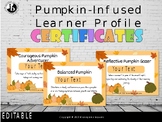 Pumpkin-Infused Excellence: IB Learner Profile Certificate