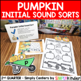Pumpkin Initial Sound Sort - Kindergarten Center - Simply Centers