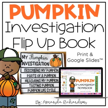 Preview of Pumpkin Investigation Flip Up Book Activity in Print & Digital
