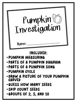 Preview of Pumpkin Investigation Activity