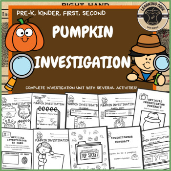 Preview of Pumpkin Investigation Activity Science PreK Kindergarten First TK UTK Second