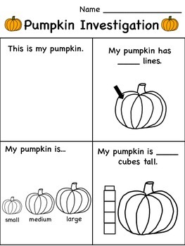 Preview of Pumpkin Investigation Sheets