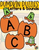 Pumpkin Letter Matching Puzzles - Preschool Fall - Lowerca