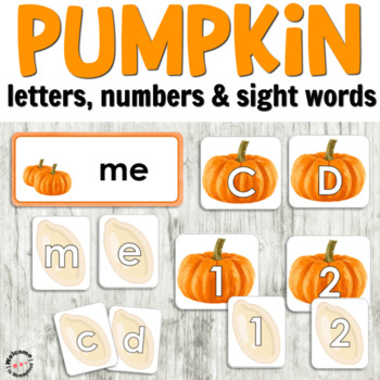Pumpkin Letter Cards, Pumpkin Sight Words, Numbers, and More! | TpT