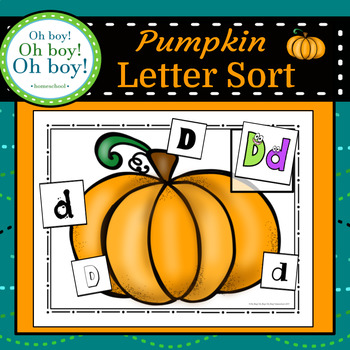 Pumpkin Letter Sort - S by Oh Boy Homeschool | Teachers Pay Teachers