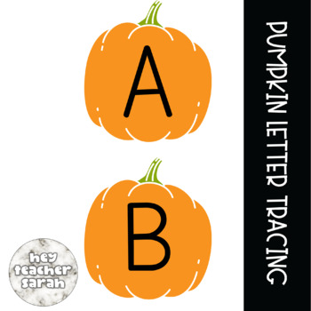 Pumpkin Letter Tracing - All Capital Letters - Use for Tracing or Fine ...