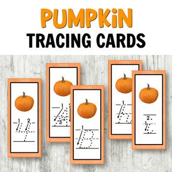 Preview of Pumpkin Letter and Number Cards for Literacy Centers or Hands-on Activities