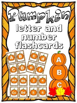 Pumpkin Letter and Number Flashcards by Heather's Holiday Happenings