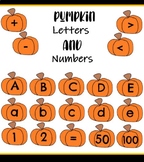 Pumpkin Letters and Numbers Clipart