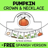 Pumpkin Life Cycle Activity Crown and Necklace Crafts + FR