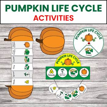 Preview of Pumpkin Life Cycle Activities | Homeschool Printable | Foldable Science Craft